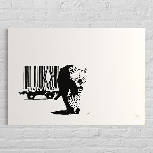 Genummerde editie BANKSY Barcode Gesigneerd - certificaat - Wall Art, Grafitti Art, Lithograph, Stencil Art