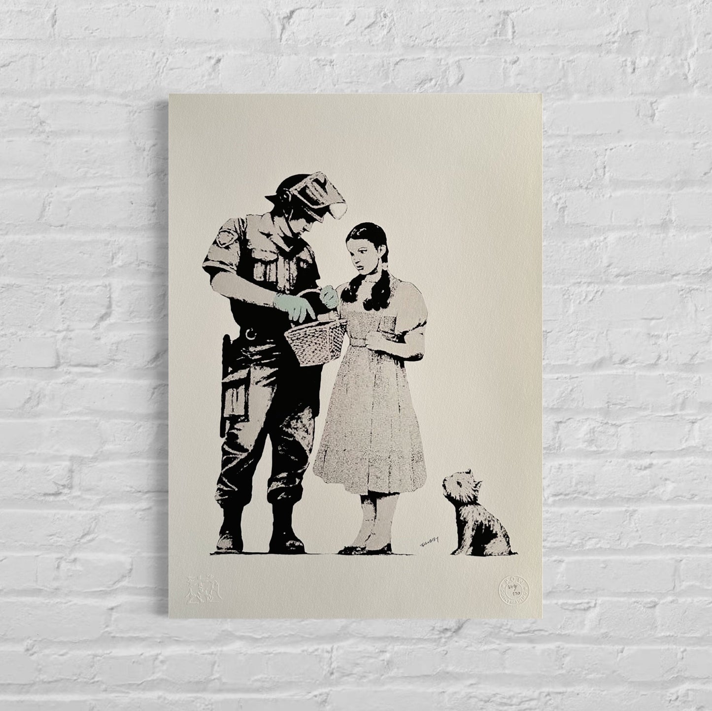 BANKSY Stop And Searche Gesigneerd - certificaat - Banksy Grafitti Art, Banksy Wall Art, Banksy Lithograph, Banksy Gift, Banksy Stencil Art