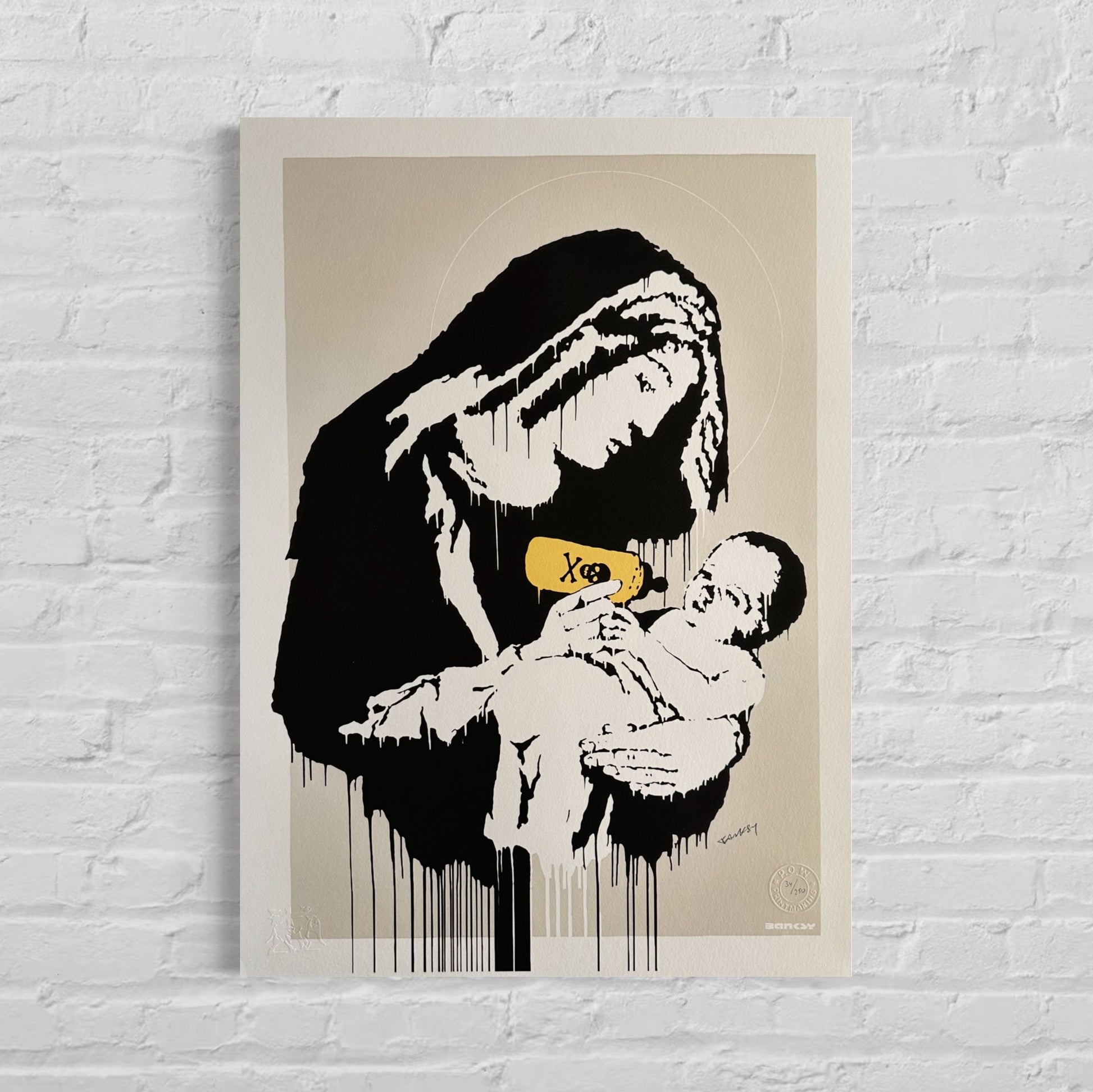 Genummerde editie BANKSY Toxic Mary Gesigneerd - certificaat - Wall Art, Grafitti Art, Lithograph, Stencil Art