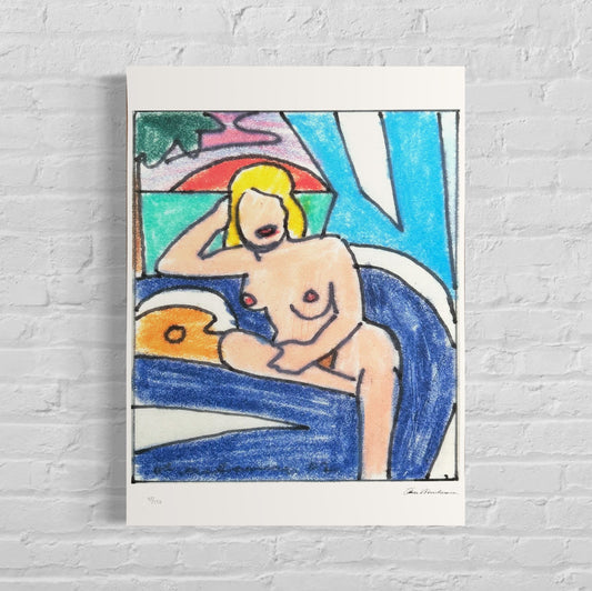 Tom Wesselmann Study for Sunset Nude (Sitting)