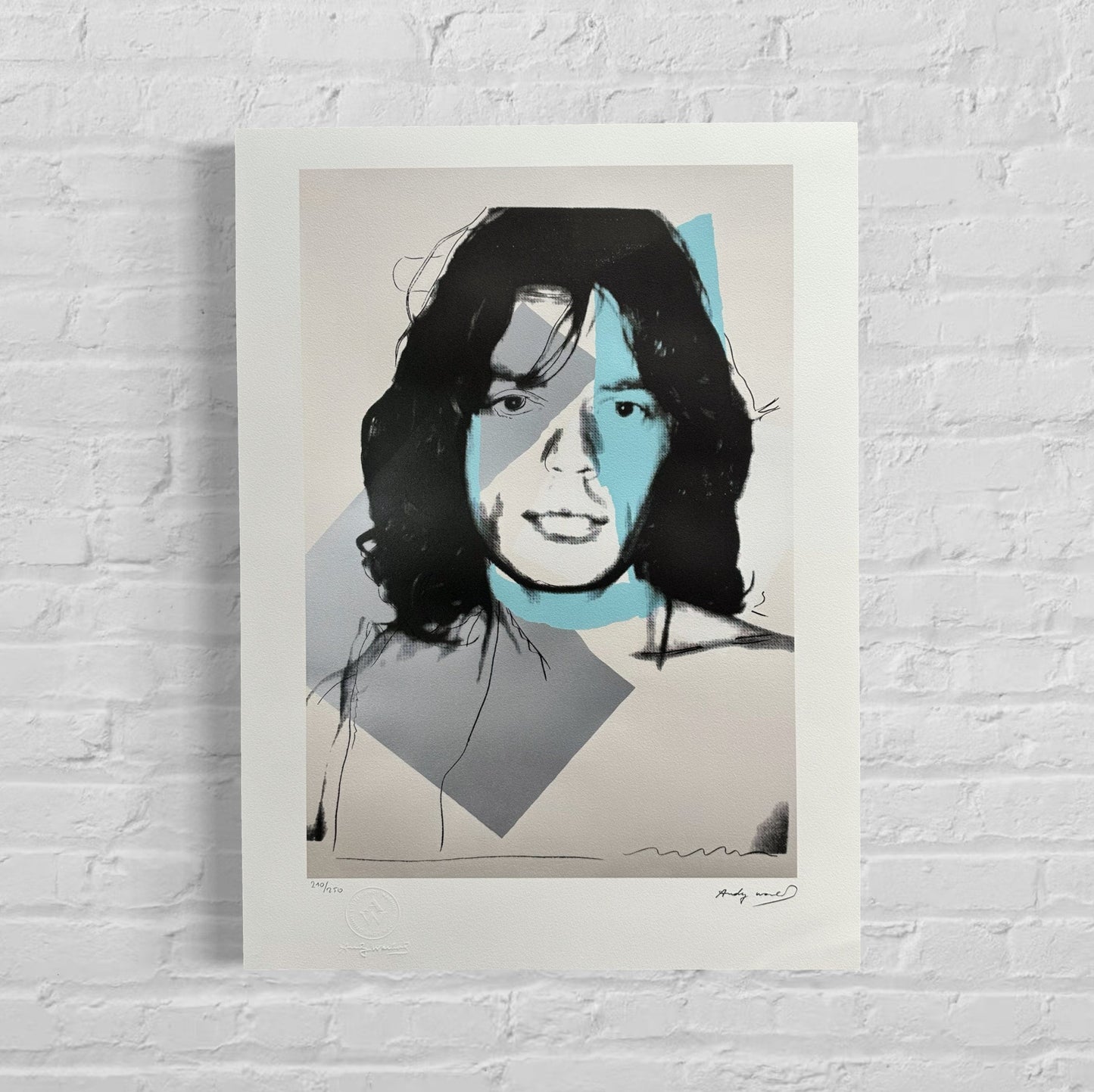 Genummerde editie ANDY WARHOL Mick jagger" F S#138 - Certificaat Leo Castelli - Pop art - lithograph