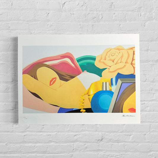 Genummerde editie TOM WESSELMANN Sunset flower Nude - Certificaat - Limited lithografie - Pop art --