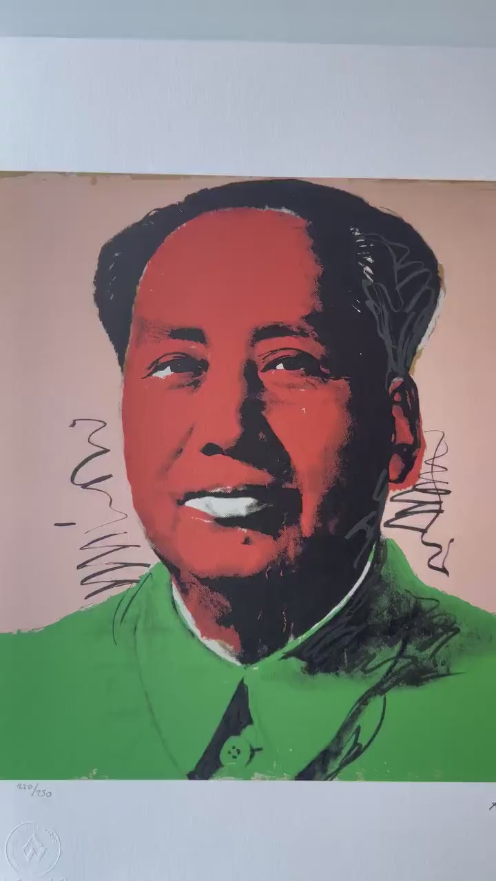 ANDY WARHOL Mao Gesigneerd - Certificaat - Leo Castelli - Pop art -- lithograph