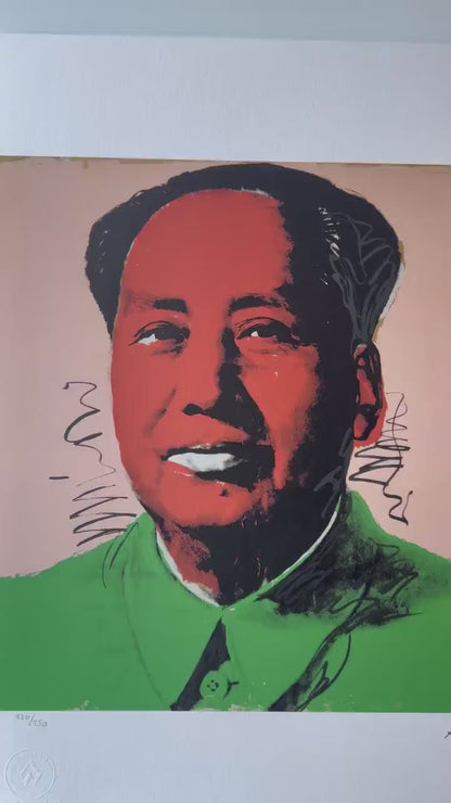 ANDY WARHOL Mao Gesigneerd - Certificaat - Leo Castelli - Pop art -- lithograph