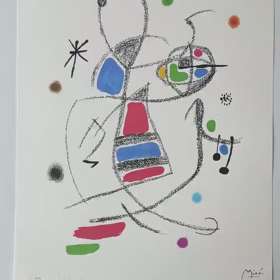 Genummerde editie Joan Miró, Abstract prachtige levendige kleuren - Gesigneerd - Certificaat -  limited Barcelona Espana -