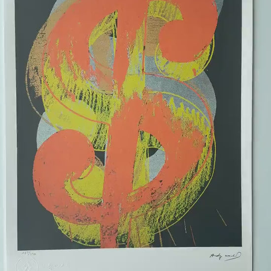 Genummerde editie ANDY WARHOL dollar Gesigneerd - Certificaat Leo Castelli - Pop art - lithograph