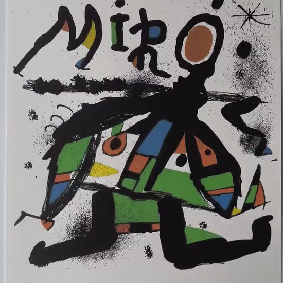 Joan Miró, Abstract prachtige levendige kleuren - Gesigneerd - Certificaat - stempel limited Barcelona Espana - Arches paper