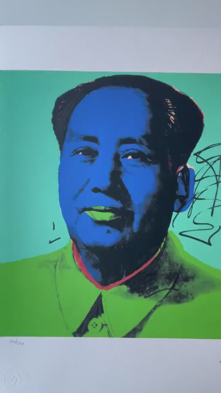 ANDY WARHOL Mao Gesigneerd - Certificaat - Leo Castelli - Pop art -- lithograph