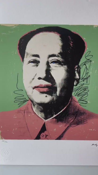 ANDY WARHOL Mao Gesigneerd - Certificaat - Leo Castelli - Pop art -- lithograph