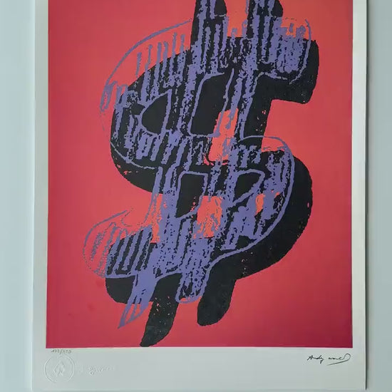 Genummerde editie ANDY WARHOL dollar Gesigneerd - Certificaat Leo Castelli - Pop art - lithograph