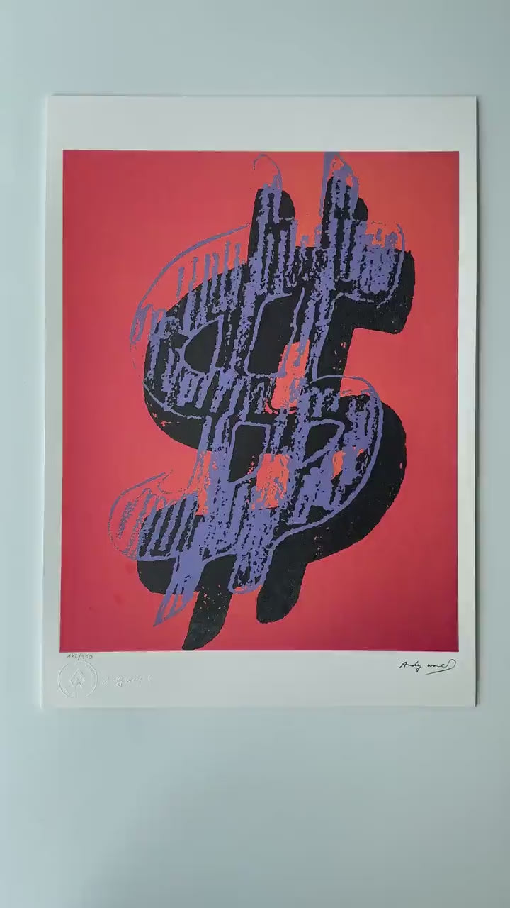 Genummerde editie ANDY WARHOL dollar Gesigneerd - Certificaat Leo Castelli - Pop art - lithograph