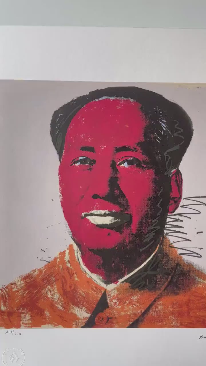 ANDY WARHOL Mao Gesigneerd - Certificaat - Leo Castelli - Pop art -- lithograph