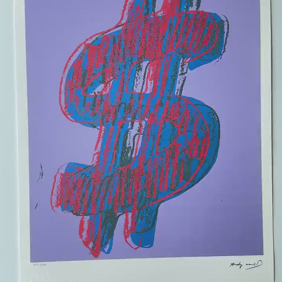 Genummerde editie ANDY WARHOL dollar Gesigneerd - Certificaat Leo Castelli - Pop art - lithograph