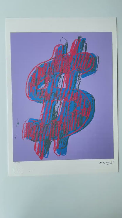 Genummerde editie ANDY WARHOL dollar Gesigneerd - Certificaat Leo Castelli - Pop art - lithograph