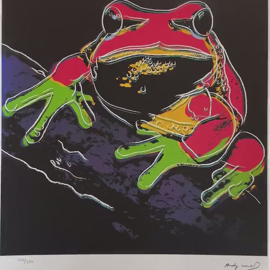 ANDY WARHOL Kikker Gesigneerd - Certificaat Leo Castelli - Pop art  Bedreigde diersoorten- lithograph