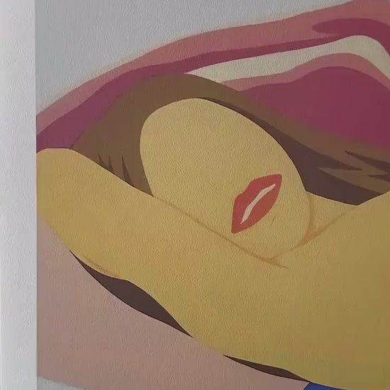 TOM WESSELMANN Sunset flower Nude - Certificaat - Limited lithografie  - Pop art --