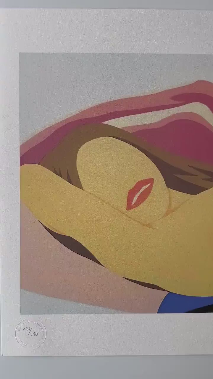 TOM WESSELMANN Sunset flower Nude - Certificaat - Limited lithografie  - Pop art --