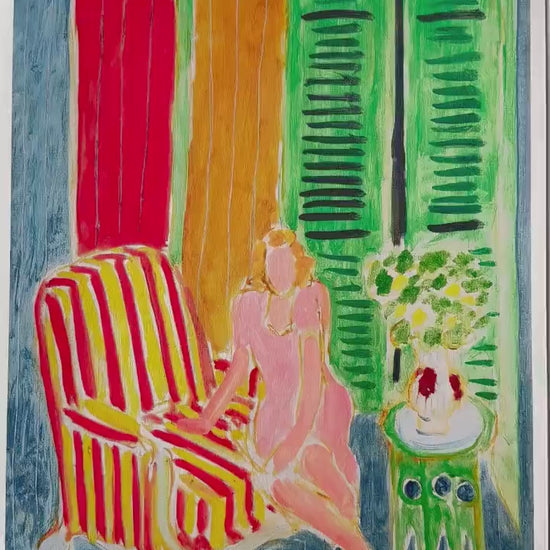 HENRI MATISSE Jeune fille à la robe rose Gesigneerd - Certificaat - Limited lithografie  - Franse kunstenaar -