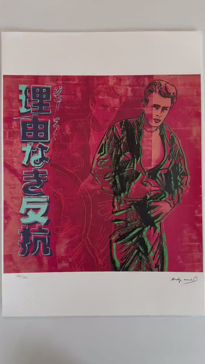 ANDY WARHOL James Dean Gesigneerd - Certificaat Leo Castelli - Pop art Advertising- lithograph