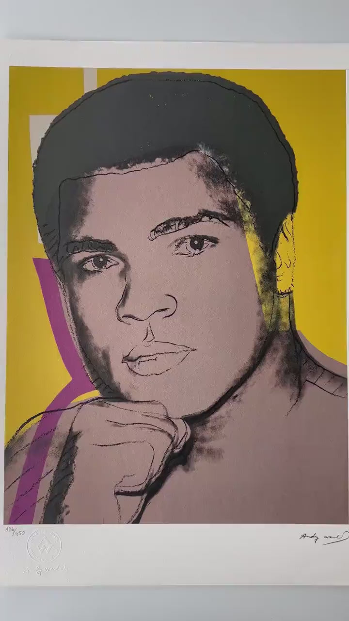 ANDY WARHOL Mohamed Ali  - Certificaat Leo Castelli - Pop art - lithograph