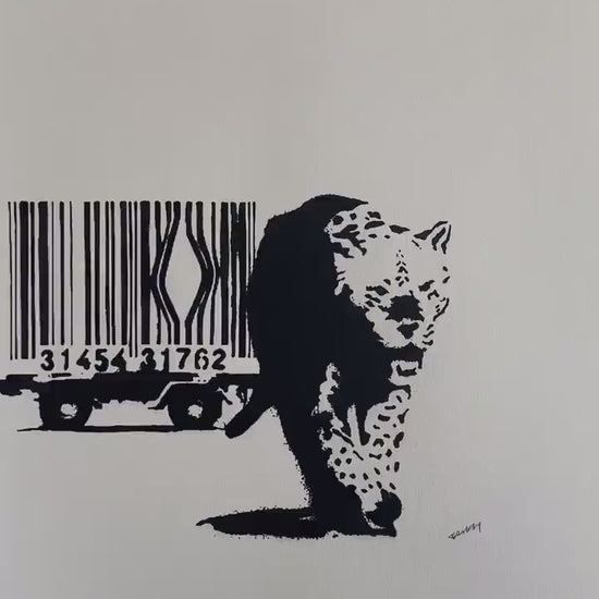 BANKSY  Barcode Gesigneerd - certificaat - Banksy Grafitti Art, Banksy Wall Art, Banksy Lithograph, Banksy Gift, Banksy Stencil Art