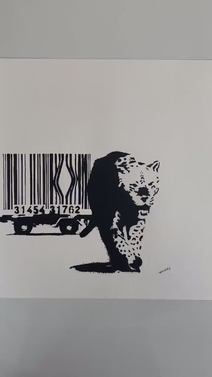 BANKSY  Barcode Gesigneerd - certificaat - Banksy Grafitti Art, Banksy Wall Art, Banksy Lithograph, Banksy Gift, Banksy Stencil Art