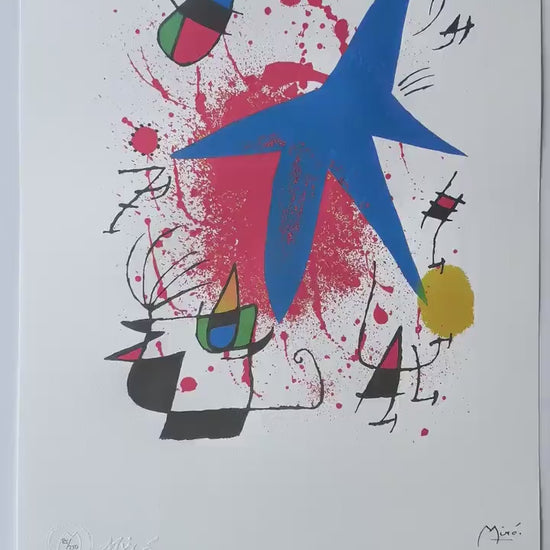 Genummerde editie Joan Miró, Abstract prachtige levendige kleuren - Gesigneerd - Certificaat -  limited Barcelona Espana -