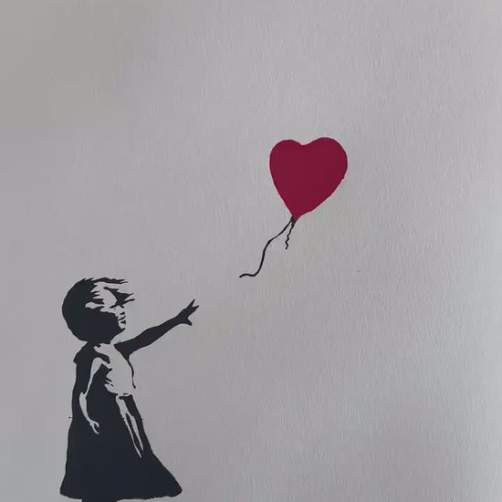 BANKSY  Girl With the Ballon Gesigneerd - certificaat - Banksy Grafitti Art, Banksy Wall Art, Banksy Lithograph, Banksy Gift,