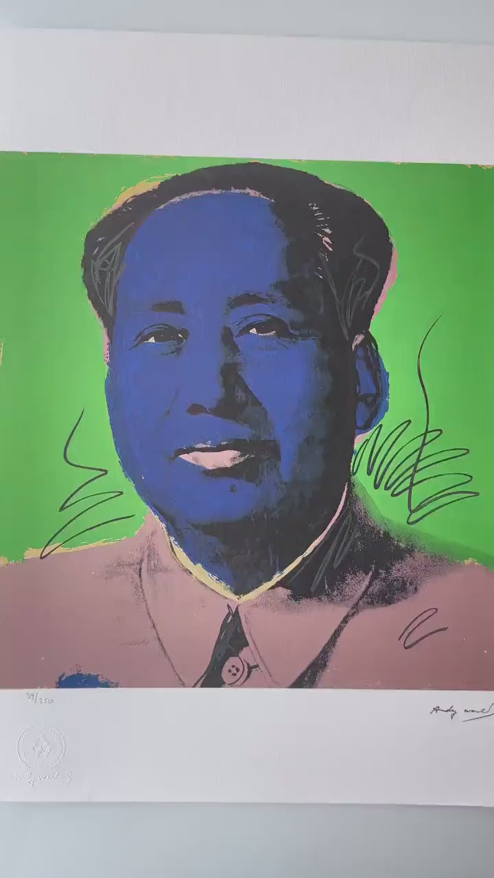 ANDY WARHOL Mao Gesigneerd - Certificaat - Leo Castelli - Pop art -- lithograph