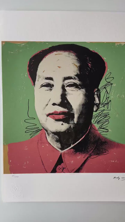 ANDY WARHOL Mao Gesigneerd - Certificaat - Leo Castelli - Pop art -- lithograph