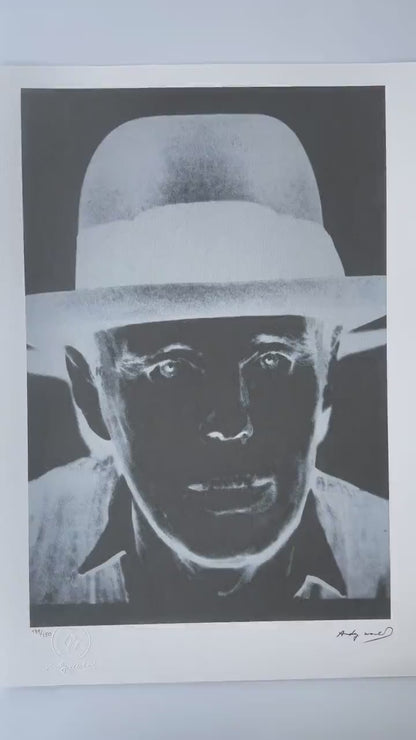 ANDY WARHOL Joseph Beuys Gesigneerd - Certificaat Leo Castelli - Pop art - lithograph