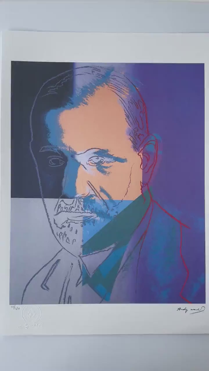 ANDY WARHOL Sigmund freud Jews - Certificaat Leo Castelli - Pop art - lithograph