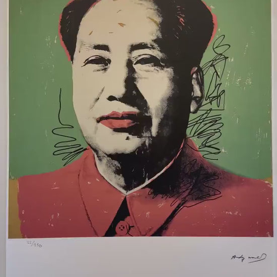 ANDY WARHOL Mao Gesigneerd - Certificaat Leo Castelli - Pop art -- lithograph