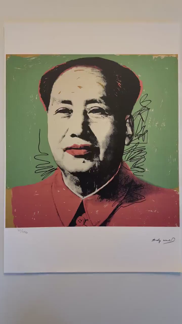 ANDY WARHOL Mao Gesigneerd - Certificaat Leo Castelli - Pop art -- lithograph