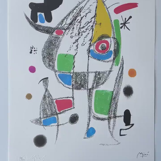 Genummerde editie Joan Miró, Abstract prachtige levendige kleuren - Gesigneerd - Certificaat -  limited Barcelona Espana -