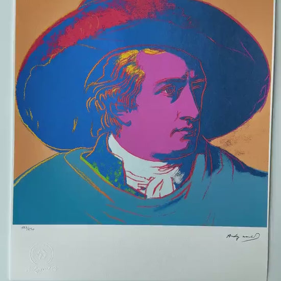 Genummerde editie ANDY WARHOL goethe Gesigneerd - Certificaat Leo Castelli - Pop art - lithograph