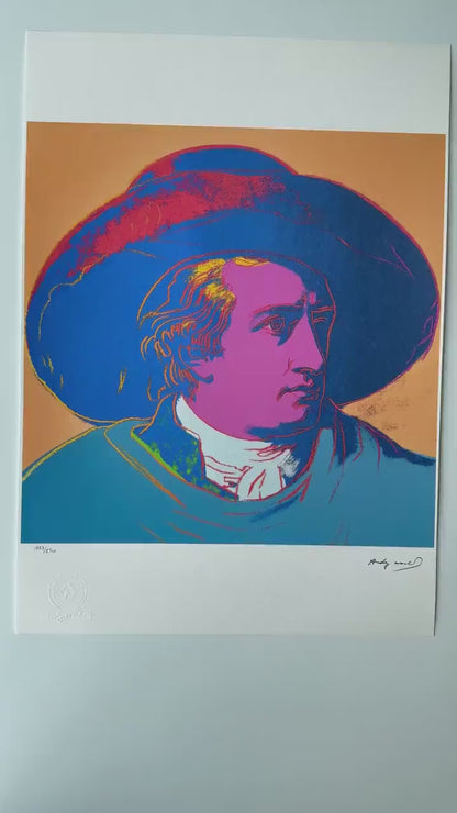 Genummerde editie ANDY WARHOL goethe Gesigneerd - Certificaat Leo Castelli - Pop art - lithograph