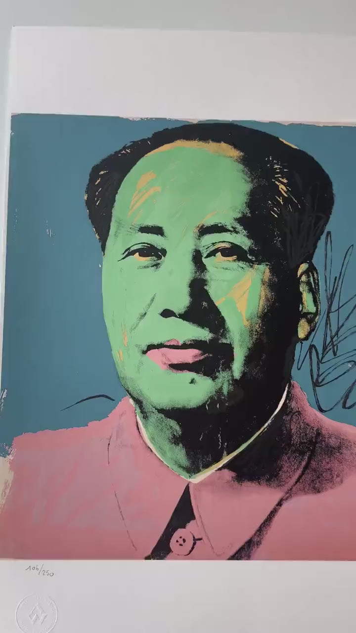 ANDY WARHOL Mao Gesigneerd - Certificaat - Leo Castelli - Pop art -- lithograph