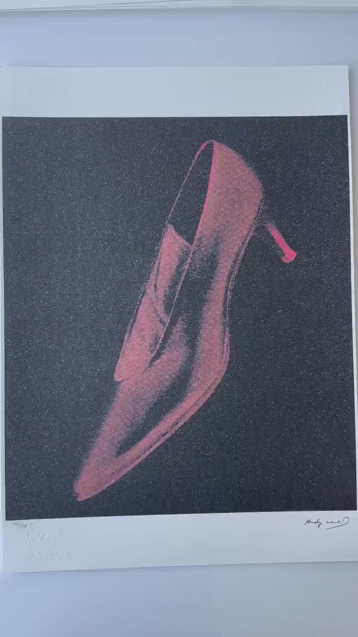 ANDY WARHOL Shoe Gesigneerd - Certificaat Leo Castelli - Pop art - lithograph high heels